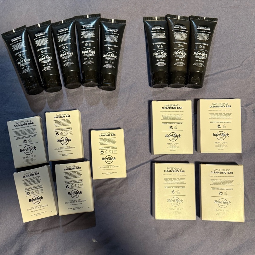 Hardrock Hotel rockspa toiletries brand new never used